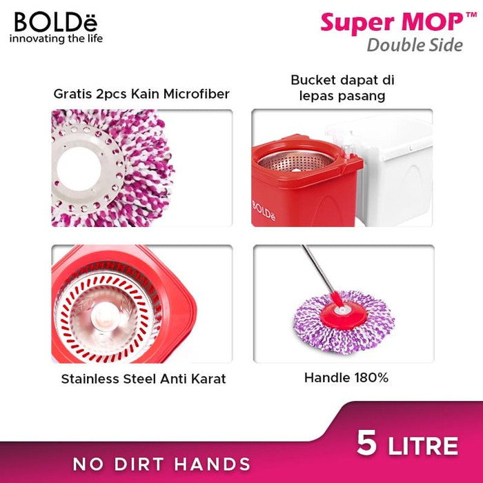 Bolde Super Mop DOUBLE SIDE Blue Yellow